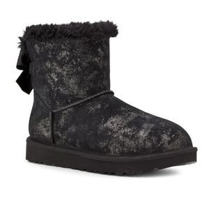 Mini Bailey Bow Glimmer Faux Fur Lined Boots